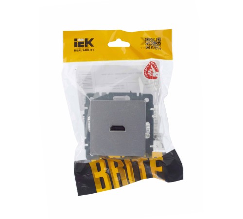 BRITE Розетка HDMI РHDMI-0-БрА алюминий