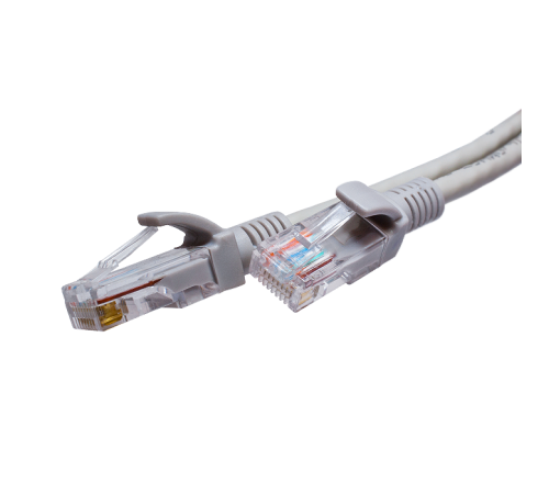Патч-кордUTP 5e 4x2 26AWG (7x0.16mm) Cu LSZH серый 1м