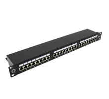 Патч-панель 19'. 24 порта RJ-45. FTP. Cat.5e. 1U