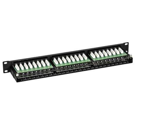Патч-панель высокой плотности 19'. 48 портов RJ-45. UTP. Cat.5e. 1U Патч-панель высокой плотности 19'. 48 портов RJ-45. UTP. Cat.5e. 1U