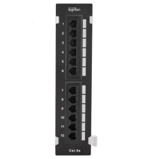 Патч-панель настенная 12 портов RJ-45. UTP. Cat.5e