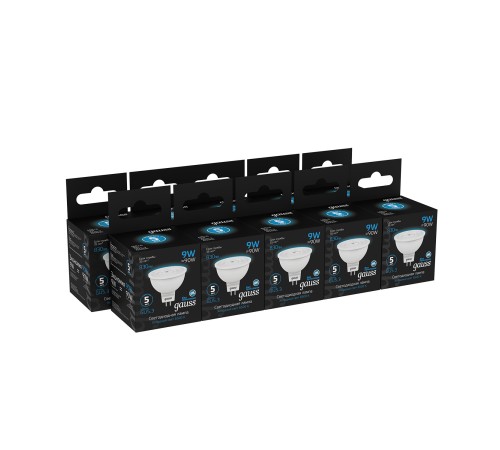 Лампа светодиодная LED 9 Вт 830 лм 6500К AC150-265В GU5.3 софит MR16 холодная Black Лампа светодиодная LED 9 Вт 830 лм 6500К AC150-265В GU5.3 софит MR16 холодная Black