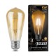 Лампа филам. Gauss Filament ST64 6Вт цок.:E27 эдисон 220B 2400K св.свеч.бел.теп. (упак.:1шт) (102802006)