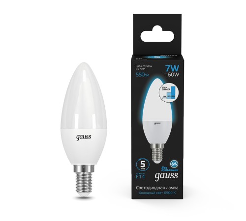 Лампа Свеча 7W 550lm 6500К E14 шаг. диммирование LED Лампа Свеча 7W 550lm 6500К E14 шаг. диммирование LED