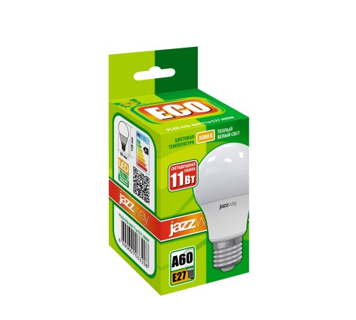Лампа светодиодная LED 11w E27 теплый матовый груша