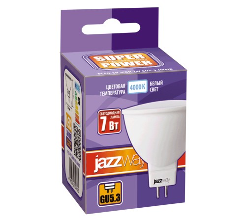Лампа светодиодная LED 7Вт GU5.3 230V/50Hz белый SP