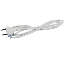 Шнур для бра UX-ШВВП-1,8m-W 1,8 м ШВВП 2x0,5мм2 белый