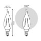 GAUSS 104801109 Светодиодная лампа LED Filament Свеча на ветру E14 9W 680lm 2700K 1/10/50
