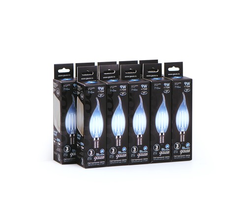 GAUSS 104801209 Светодиодная лампа LED Filament Свеча на ветру E14 9W 710lm 4100K 1/10/50 GAUSS 104801209 Светодиодная лампа LED Filament Свеча на ветру E14 9W 710lm 4100K 1/10/50