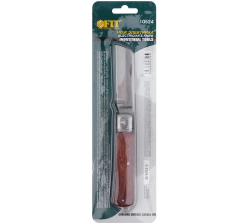 FIT 10524 Нож электрика нержавеющий Профи, прямое лезвие FIT 10524 Нож электрика нержавеющий Профи, прямое лезвие