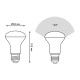 GAUSS 106002209 Светодиодная лампа LED R63 E27 9W 700lm 4100K 1/10/50