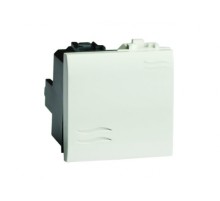 BRAVA Переключатель 2 поста 2 модуля белый IN-Liner FRONT