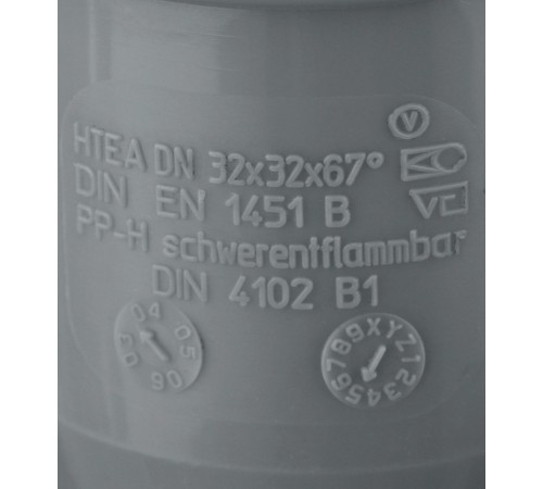 Тройник канализационный 67 град. 32