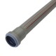 Труба канализационная 40x500 мм НТЕМ однораструбная, серая