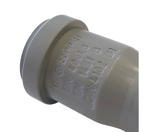 Труба канализационная 40x500 мм НТЕМ однораструбная, серая