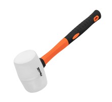 Киянка резиновая, 450г, белая резина, фибергласовая рукоятка