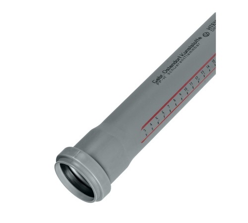 Труба канализационная 50x2000 мм НТЕМ однораструбная, серая