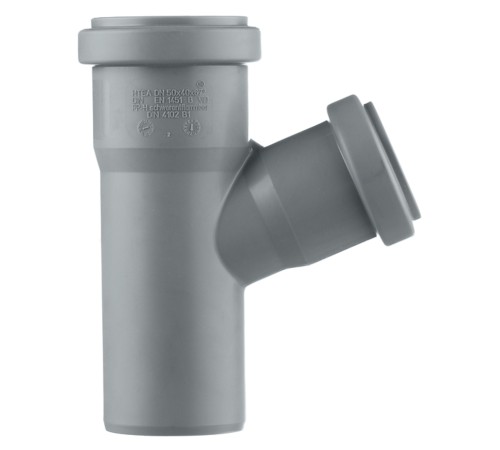 Тройник канализационный 67 град. 50х40
