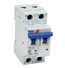 Автоматический выключатель 2P 16A C 6кА DC (BM63-2C16-DC-УХЛ3) КЭАЗ OptiDin BM63