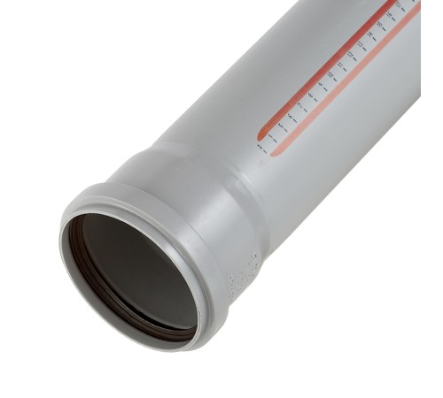 Труба канализационная 90x150 мм НТЕМ однораструбная, серая