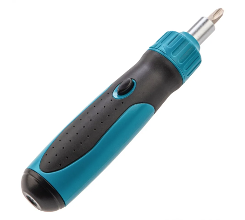 Отвертка-реверс + механизм SmartPush + биты, 12 пред., PH + SL + Torx, S2, 2к рукоятка