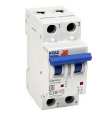 Выключатель автоматический двухполюсный 10А C 10кА AC OptiDin BM63-2C10-10-УХЛ3