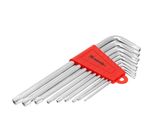 Набор ключей имбусовых TORX, 9 шт., T10-T50, CrV, удлиненные, сатин. Набор ключей имбусовых TORX, 9 шт., T10-T50, CrV, удлиненные, сатин.