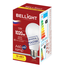 Лампа светодиодная LED A60 Е27 12W 12-48вольт 4000К