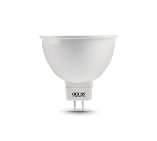 Лампа светодиодная Gauss Elementary MR16 7Вт цок.:GU5.3 спот 220B 3000K св.свеч.бел.теп. MR16 (упак.:10шт) (13517)