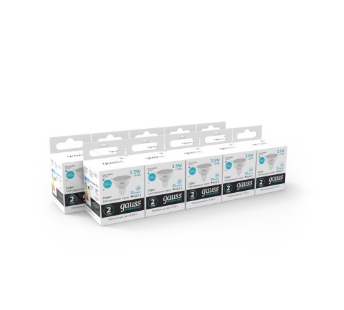 Лампа светодиодная Gauss Elementary MR16 3.5Вт цок.:GU5.3 спот 220B 4100K св.свеч.бел.ней. MR16 (упак.:10шт) (13524)