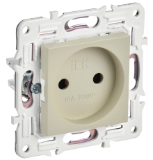 SKANDY Розетка без заземления без защитных шторок 10А SK-R02B бежевый IEK