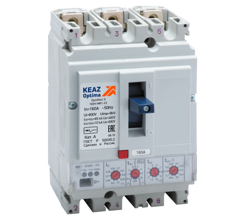 Выключатель автоматический КЭАЗ OptiMat D160N-MR1-У3