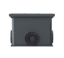 DKC 025002 Смотровой переходной колодец с крышкой для двустенных труб, 335х240х255мм