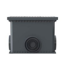 DKC 025002 Смотровой переходной колодец с крышкой для двустенных труб, 335х240х255мм