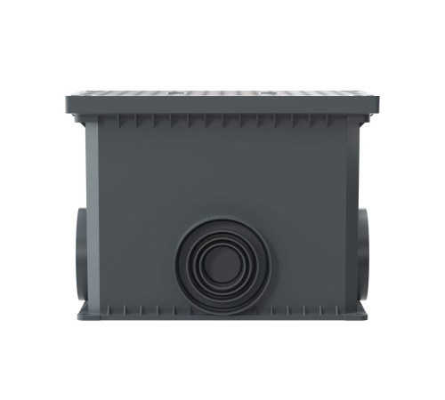 DKC 025002 Смотровой переходной колодец с крышкой для двустенных труб, 335х240х255мм