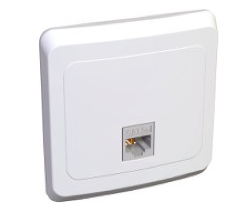ЭТЮД Розетка компьютерная RJ45 категория 5 белая ЭТЮД Розетка компьютерная RJ45 категория 5 белая