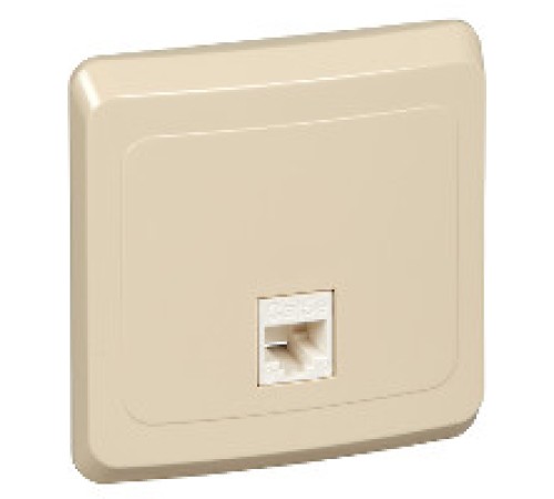 ЭТЮД Розетка компьютерная RJ45 категория 5 бежевая ЭТЮД Розетка компьютерная RJ45 категория 5 бежевая