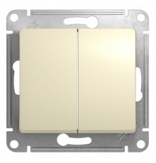 Systeme electric GSL000265 GLOSSA 2-клавишный ПЕРЕКЛЮЧАТЕЛЬ, сх.6, 10АХ, механизм, БЕЖЕВЫЙ