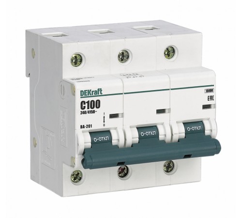 Выключатель автоматический модульный 3п C 63А 10кА ВА-201 SchE 13007DEK