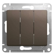 Systeme electric GSL000831 GLOSSA 3-клавишный ВЫКЛЮЧАТЕЛЬ,сх.3, 10АХ, механизм, ШОКОЛАД