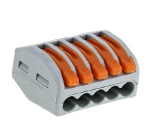 EKF plc-smk-415 Строительно-монтажная клемма СМК 222-415 с рычагом 5 отверстий 0,08-2,5мм2 EKF PROxima
