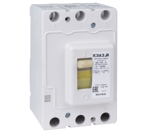 Выключатель авт. ВА57Ф35-340010 200А 2000Im 400AC УХЛ3 КЭАЗ 109314