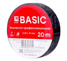 EKF plc-iz-a-b Изолента класс А (профессиональная) (0,18х19мм) (20м.) черная EKF PROxima