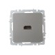 BRITE Розетка HDMI РHDMI-0-БрС сталь