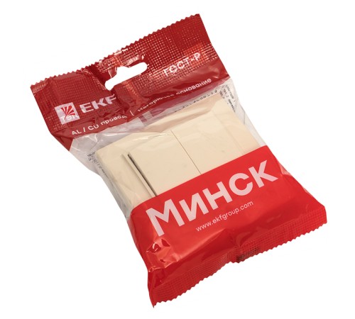 EKF ERV10-023-20 Выключатель 2-кл. СП 10А бежевый Минск EKF