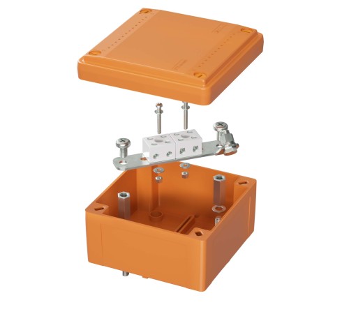 DKC FSB10404 Коробка пластиковая FS с гладкими стенками и клеммниками, IP56,100х100х50мм, 4р, 450V,6A, 4мм.кв DKC FSB10404 Коробка пластиковая FS с гладкими стенками и клеммниками, IP56,100х100х50мм, 4р, 450V,6A, 4мм.кв