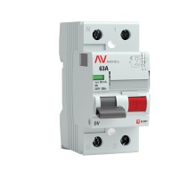 Выключатель дифференциального тока (УЗО) 2п 63А 30мА тип A DV AVERES EKF rccb-2-63-30-a-av