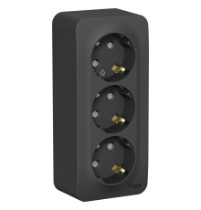 Systeme electric BLNRA011316 BLANCA О/У РОЗЕТКА 3-я с заземлением со шторками ИЗОЛ.ПЛ.,16А, 250В, АНТРАЦ