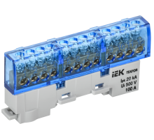 TEKFOR Шина N ноль изолированная на универсальном держателе 6х9-12-С IEK