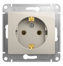Systeme electric GSL000943 GLOSSA РОЗЕТКА с заземлением,16А, 250В, механизм, МОЛОЧНЫЙ